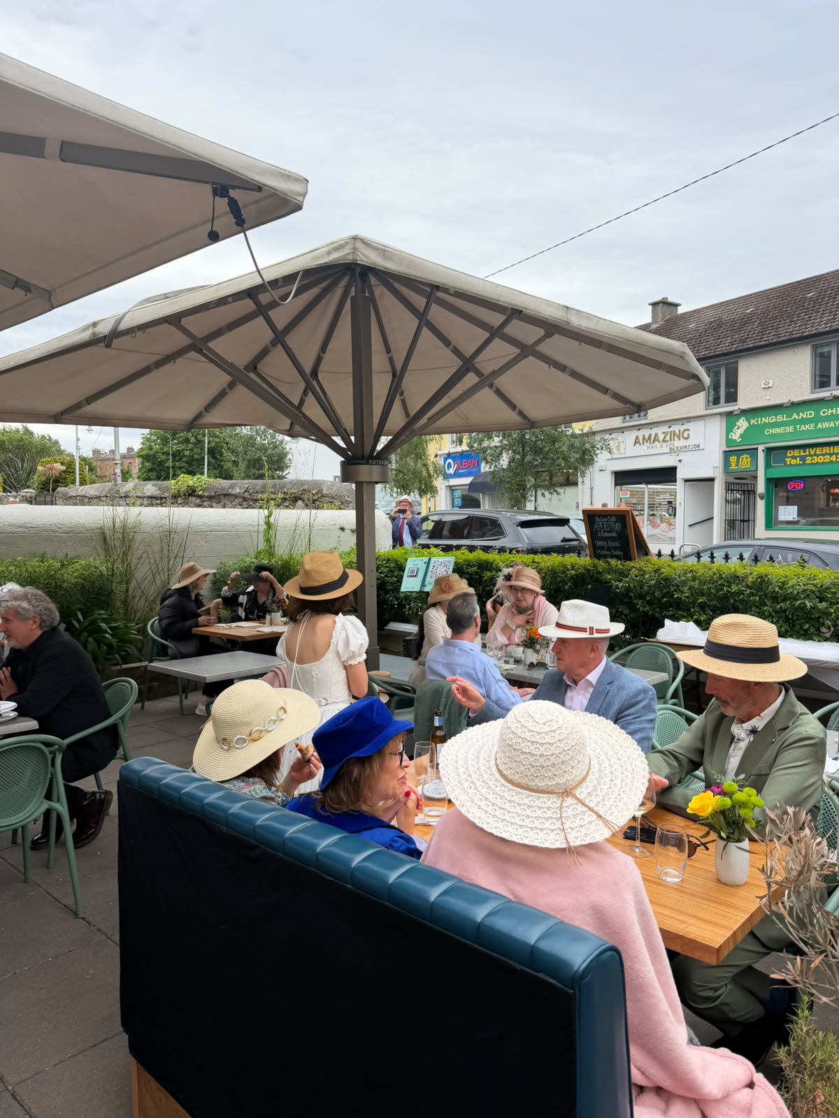 Guests enjoying an occasion on the Aperitivo patio